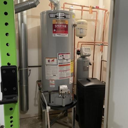 Spartan Plumbing New Water Heater Installed with Water Softener